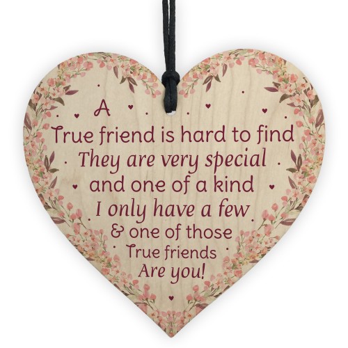 True Friend Wooden Special Friendship Gift For Women Thank You