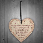 True Friend Wooden Special Friendship Gift For Women Thank You