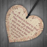 True Friend Wooden Special Friendship Gift For Women Thank You
