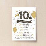 10th Wedding Anniversary Gift Print Mr & Mrs Anniversary Gifts