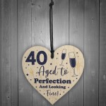 40th Birthday Gift For Him or Her Aged To Perfection 40th Card