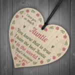 Best Auntie Gift Wooden Heart Birthday Xmas Gifts For Auntie 