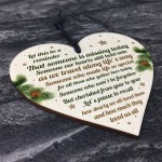 Christmas Wooden Heart Tree Bauble Decoration Xmas Memorial Gift