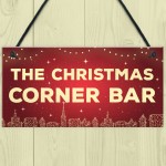 Christmas Corner Bar Novelty Bar Sign For Home Gin Beer Wine