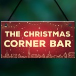 Christmas Corner Bar Novelty Bar Sign For Home Gin Beer Wine