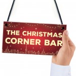 Christmas Corner Bar Novelty Bar Sign For Home Gin Beer Wine