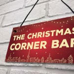 Christmas Corner Bar Novelty Bar Sign For Home Gin Beer Wine