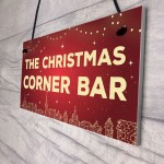 Christmas Corner Bar Novelty Bar Sign For Home Gin Beer Wine