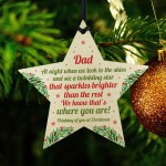 Christmas Star Tree Bauble Decoration Xmas Memorial Gift For Dad