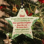 Christmas Star Tree Bauble Decoration Xmas Memorial Gift For Dad