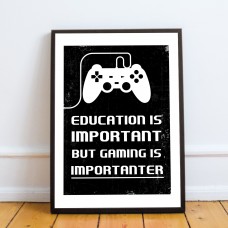 Gaming Sign Gamer Gift Retro Gaming Print Framed Boys Bedroom