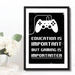 Gaming Sign Gamer Gift Retro Gaming Print Framed Boys Bedroom