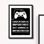 Gaming Sign Gamer Gift Retro Gaming Print Framed Boys Bedroom