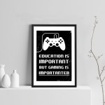 Gaming Sign Gamer Gift Retro Gaming Print Framed Boys Bedroom