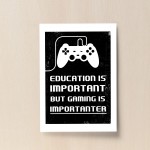 Gaming Sign Gamer Gift Retro Gaming Print Boys Bedroom Decor