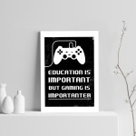 Gaming Sign Gamer Gift Retro Gaming Print Boys Bedroom Decor