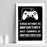 Gaming Sign Gamer Gift Retro Gaming Print Boys Bedroom Decor