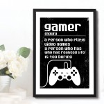 Gamer Gift Funny Gamer Sign Boys Bedroom Decor Retro Gaming Sign