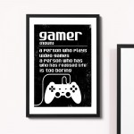 Gamer Gift Funny Gamer Sign Boys Bedroom Decor Retro Gaming Sign
