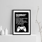 Gamer Gift Funny Gamer Sign Boys Bedroom Decor Retro Gaming Sign