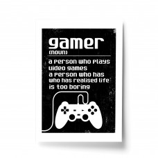 Gamer Gift Funny Gamer Sign Boy Bedroom Decor Retro Gaming Print