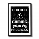 Beware Gaming Sign Boys Bedroom Decor Funny Gamer Gift Framed