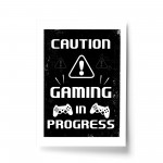 Beware Gaming Sign Boys Bedroom Decor Funny Gamer Gift Print