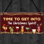 Christmas Sign For Home Bar Man Cave Bar Sign Alcohol Beer Gin 