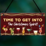 Christmas Sign For Home Bar Man Cave Bar Sign Alcohol Beer Gin 