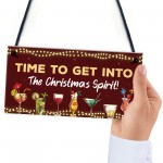 Christmas Sign For Home Bar Man Cave Bar Sign Alcohol Beer Gin 