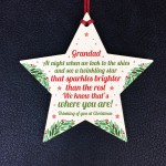 Christmas Star Tree Bauble Decoration Xmas Memorial Grandad Gift