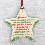 Christmas Star Tree Bauble Decoration Xmas Memorial Grandad Gift