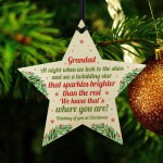 Christmas Star Tree Bauble Decoration Xmas Memorial Grandad Gift