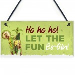 Funny Christmas Sign For Bar Man Cave Bar Sign Gin Gift Keepsake