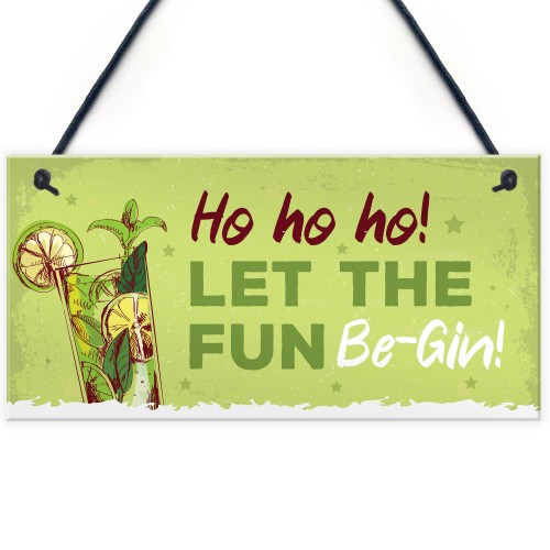 Funny Christmas Sign For Bar Man Cave Bar Sign Gin Gift Keepsake