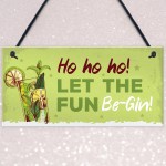 Funny Christmas Sign For Bar Man Cave Bar Sign Gin Gift Keepsake