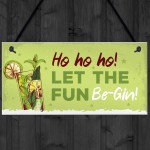 Funny Christmas Sign For Bar Man Cave Bar Sign Gin Gift Keepsake