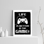 Funny Gaming Sign Retro Gaming Print For Boys Bedroom Man Cave