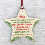 Christmas Star Tree Bauble Decoration Xmas Memorial Gift For Nan