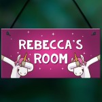 Girls Bedroom Sign Personalised Funny Unicorn Sign Unicorn Gift