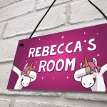 Girls Bedroom Sign Personalised Funny Unicorn Sign Unicorn Gift