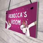 Girls Bedroom Sign Personalised Funny Unicorn Sign Unicorn Gift