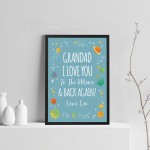 Personalised Grandad Birthday Xmas Gift From Granchildren Framed