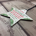 Personalised Christmas Star Tree Bauble Decoration Memorial Gift