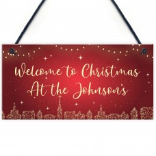 PERSONALISED Christmas Welcome Home Sign Christmas Decorations