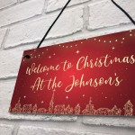 PERSONALISED Christmas Welcome Home Sign Christmas Decorations