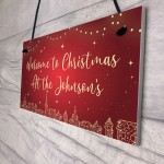 PERSONALISED Christmas Welcome Home Sign Christmas Decorations