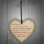 Funny Christmas Gift For Friend Wood Heart Bauble Gift Boyfriend