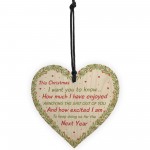Funny Christmas Gift For Friend Wood Heart Bauble Gift Boyfriend