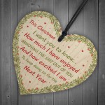 Funny Christmas Gift For Friend Wood Heart Bauble Gift Boyfriend